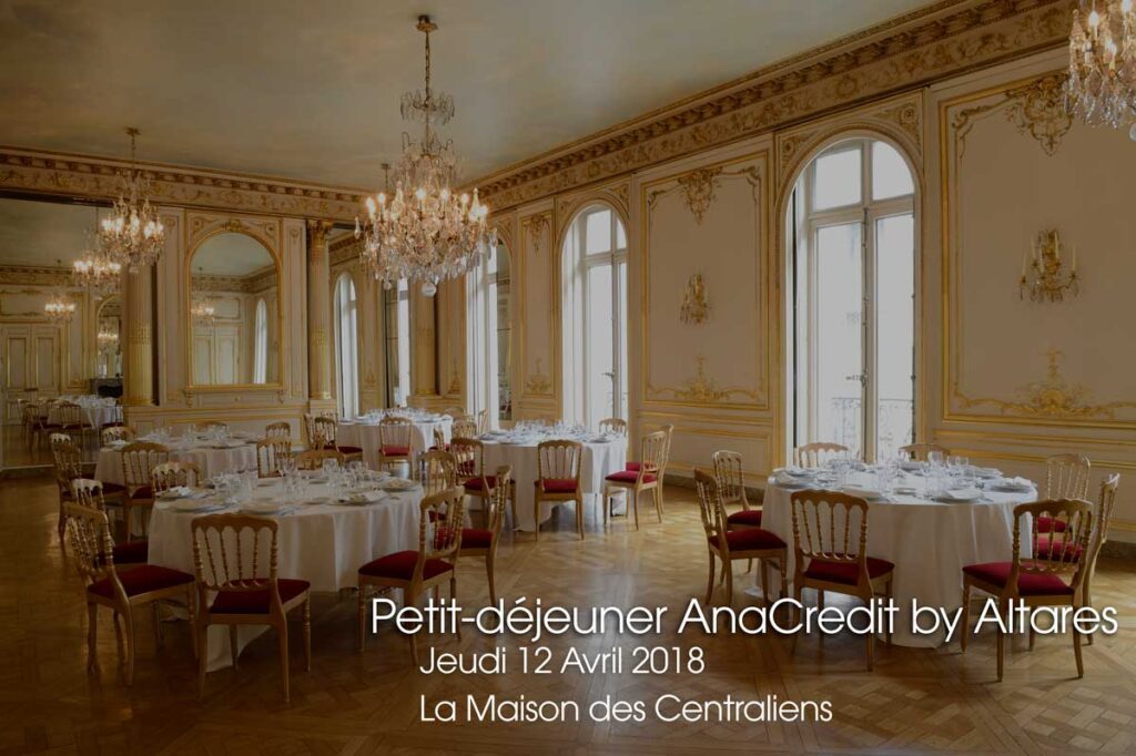Petit déjeuner AnaCredit 12 Mars 2018, Maison des Centraliens